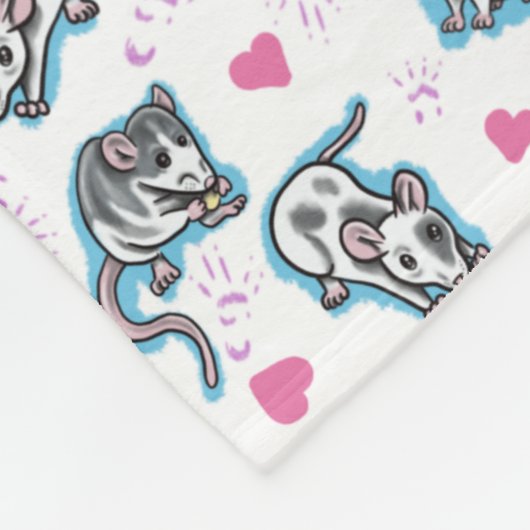 Blanket voor rattenlovers - Crazy Rat Lady Fleece Deken (Hoek)