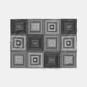 Blanket voor zwarte, witte en grijze vierkantjes fleece deken (Voorkant (Horizontaal))