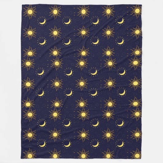 Blanket with deep blue background fleece deken (Voorkant)