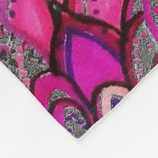 Blanket Zen Tangle Close-up Art Michele Zurine Fleece Deken (Hoek)