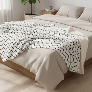 blanket zigzag geometric sherpa deken