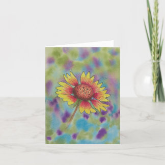 Blanketflower Waterverf Kaart