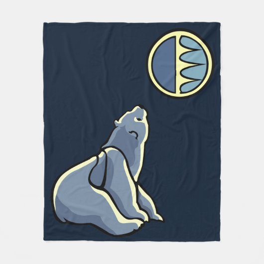 Blankettes voor Beren met tribaal Beer Fleece Deken (Voorkant)