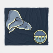 Blankettes voor Beren met tribaal Beer Fleece Deken (Voorkant (Horizontaal))