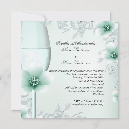 Blanzend Roos voor Blosgeld Kaart (Achterkant)