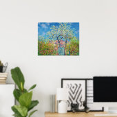 Blanzende perenboom, Monet Poster (Thuiskantoor)