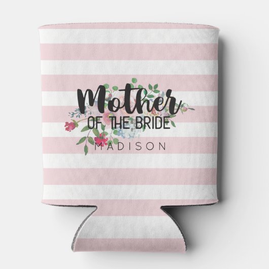 Blanzende Roos Floral Wedding Moeder van de Bride Blikjeskoeler (Achterkant)