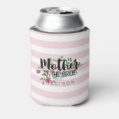 Blanzende Roos Floral Wedding Moeder van de Bride Blikjeskoeler (Blikje Achterkant)