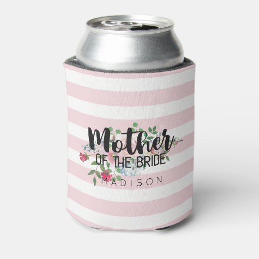 Blanzende Roos Floral Wedding Moeder van de Bride Blikjeskoeler (Blikje Achterkant)