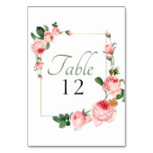 Blanzende roze roze bloemen - Elegant huwelijk Kaart (Achterkant)