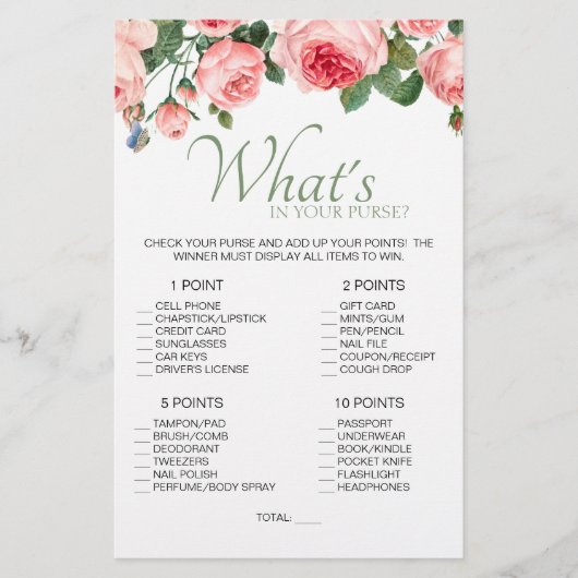 Blanzende roze roze vlam wat je in je tas hebt flyer (Voorkant)