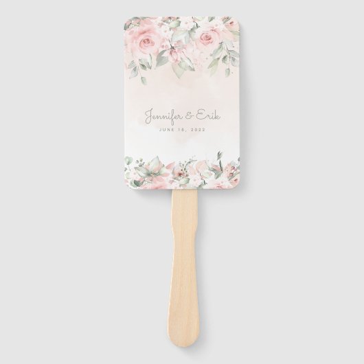 Blanzende Rozen bruiloft Handwaaier (Voorkant)