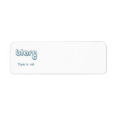 blarg. etiket (Voorkant)