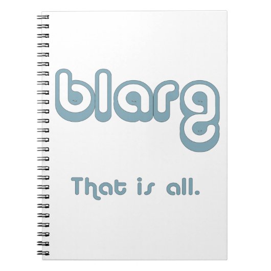 blarg. notitieboek (Voorkant)