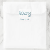 blarg. vierkante sticker (Tas)