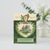 Blarney Castle Harp van Erin St Patrick's Briefkaart (Staand voorkant)