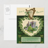Blarney Castle Harp van Erin St Patrick's Briefkaart (Voorkant / Achterkant)