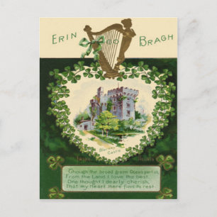 Blarney Castle Harp van Erin St Patrick's Briefkaart