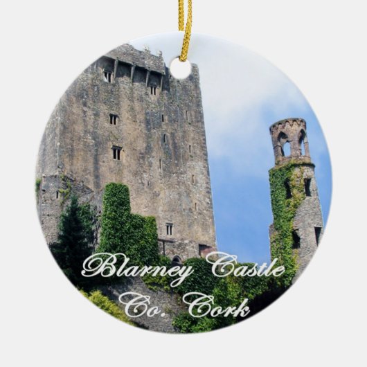 Blarney Castle, Ierland. Iers kerstsier. Keramisch Ornament (Voorkant)