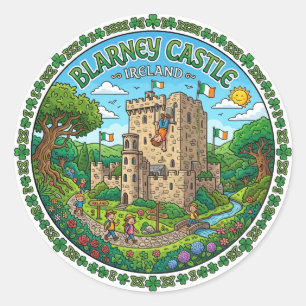 Blarney Castle Ierland Ronde Sticker