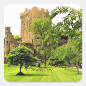 Blarney Castle, Ierland Vierkante Sticker (Voorkant)