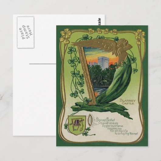  Blarney Castle St Patrick's Wenskaart Briefkaart (Voorkant / Achterkant)