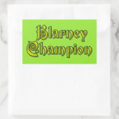 Blarney Champion groene rechthoek stickers (Tas)