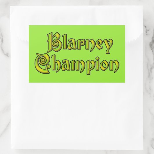Blarney Champion groene rechthoek stickers (Tas)
