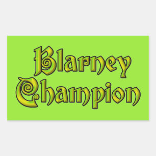 Blarney Champion groene rechthoek stickers