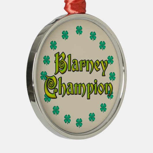 Blarney Champion medal Metal Ornament (Rechts)