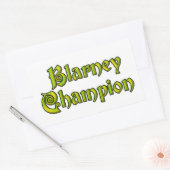 Blarney Champion witte rechthoek stickers (Envelop)