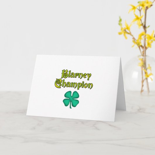 Blarney Champion witte wenskaart Kaart (Gele Bloem)
