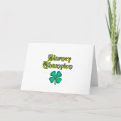 Blarney Champion witte wenskaart Kaart (Voorkant)