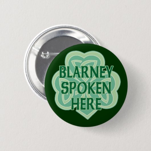 Blarney Spoken hierheen Ronde Button 5,7 Cm (Voorkant /achterkant)