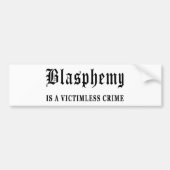 Blasfemie Bumpersticker (Voorkant)