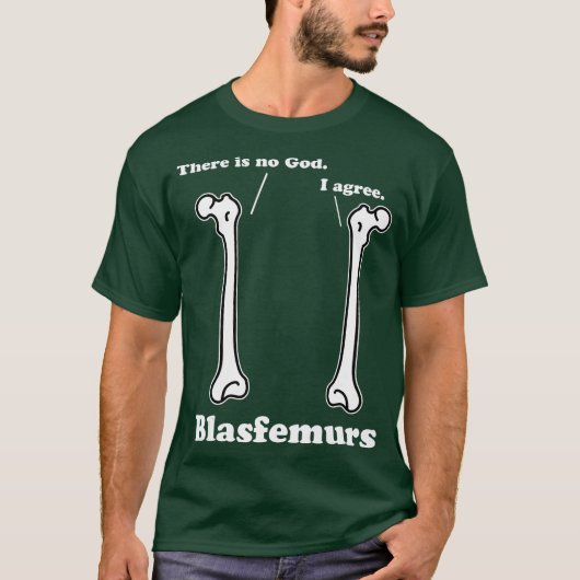 Blasfemurs Grammar Pun Punny Biology Funny Gift T-shirt (Voorkant)
