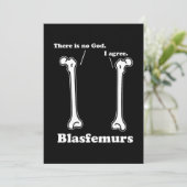 blasfemurs grammatica pun, grappige biologie feestdagenkaart (Staand voorkant)