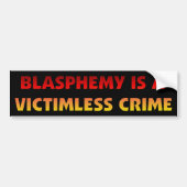 Blasfemy Victimless Crime Bumpersticker (Voorkant)