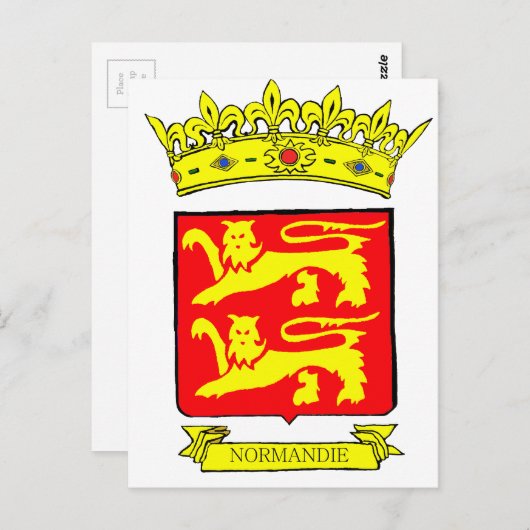 BLASON NORMANDIE BRIEFKAART (Voorkant / Achterkant)