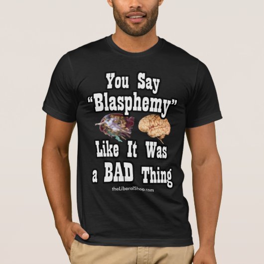 Blasphemy Basic Bella Canvas T-Shirt (Voorkant)