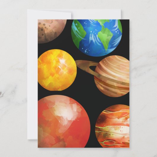 Blast of Birthday Invitation Kaart (Achterkant)