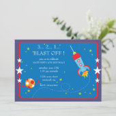 Blast of Birthday Invitation Kaart (Staand voorkant)