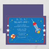 Blast of Birthday Invitation Kaart (Voorkant / Achterkant)