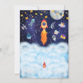 Blast of Invitation, Space Birthday Invitation Kaart (Achterkant)