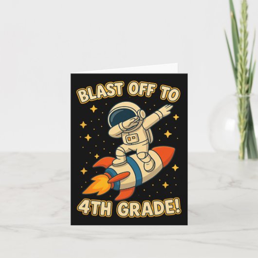 Blast Off 4e klas raket dab ruimte koele school V Kaart (Voorkant)