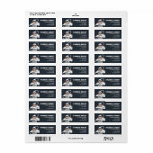 Blast Off Astronaut Photo Boy Birthday Etiket (Full Sheet)