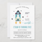 Blast Off! Buitenruimte Verjaardag van een Andere Kaart (Voorkant)