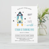 Blast Off! Buitenruimte Verjaardag van een Andere Kaart (Staand voorkant)