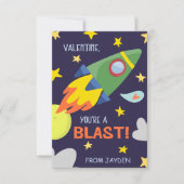 Blast Off Classroom Valentijnsdag Card Kaart (Voorkant)