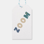 Blast Off Eerste reis rond de zon Eerste verjaarda Cadeaulabel (Achterkant)